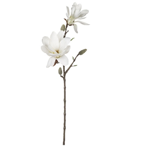 Magnolia WH - Christmas - Beautiful white wedding flower spray artificial